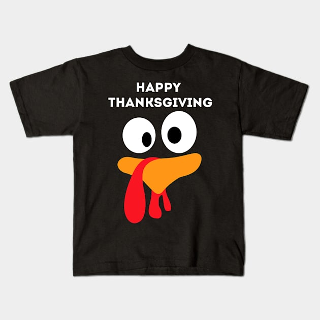 Funny Turkey Face Lover - Thanksgiving Gift For Women Kids T-Shirt by clickbong12